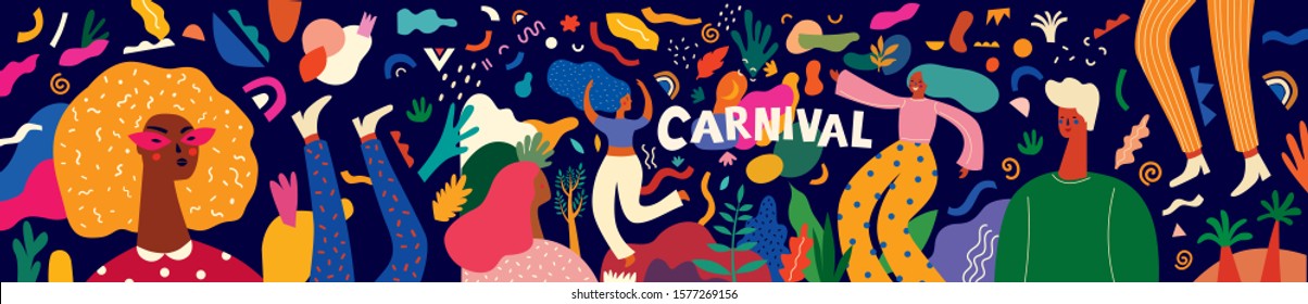 Beautiful vector illustration with design  for Brazil carnival 