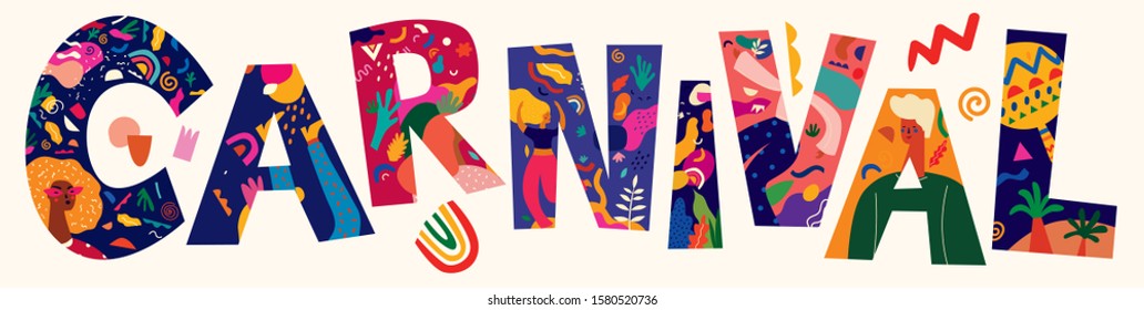 Beautiful vector illustration with design  for Brazil carnival 