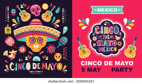 Beautiful vector illustration with design  for Mexican holiday 5 may Cinco De Mayo