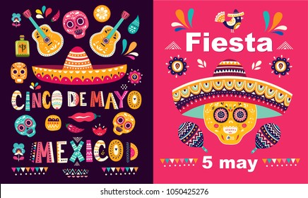 Beautiful vector illustration with design  for Mexican holiday 5 may Cinco De Mayo