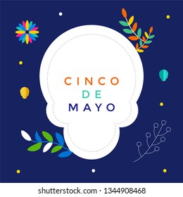 Beautiful vector illustration with design for Mexico cinco de mayo