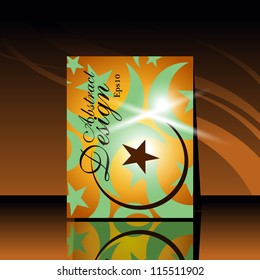 Beautiful vector illustration of flayer design in religious Ed background with moon and shiny presentation.