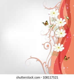 beautiful vector illustration with flowers