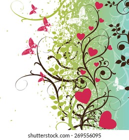 beautiful vector illustration with flowers