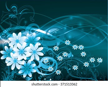 Hermosa ilustración vectorial con flores