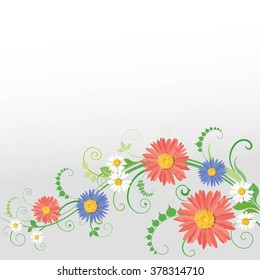 Beautiful vector illustration with flowers
