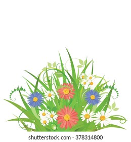 Hermosa ilustración vectorial con flores