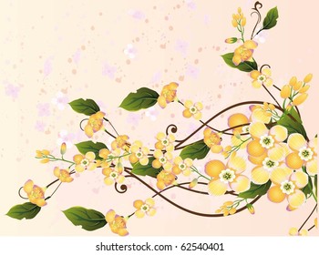 schöne Vektorgrafik mit Blumen
