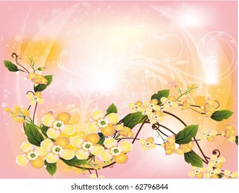 bella ilustración vectorial con flores