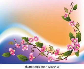 beautiful vector illustration with flowers