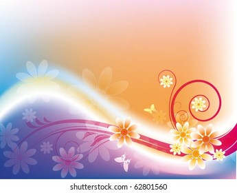 beautiful vector illustration with flowers