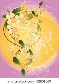 beautiful vector illustration with flowers