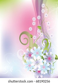beautiful vector illustration with flowers