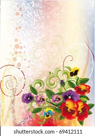 beautiful vector illustration with flowers