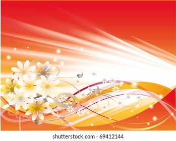 schöne Vektorgrafik mit Blumen