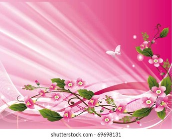 bella ilustración vectorial con flores
