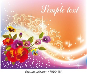 beautiful vector illustration with flowers