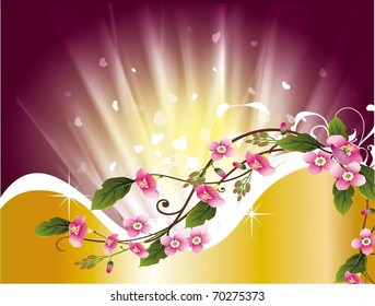 beautiful vector illustration with flowers