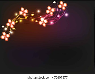 beautiful vector illustration with flowers