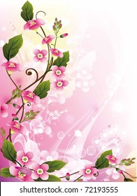 beautiful vector illustration with flowers