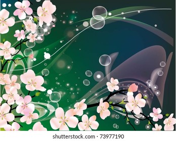 beautiful vector illustration with flowers