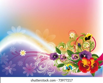 schöne Vektorgrafik mit Blumen