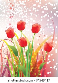 bella ilustración vectorial con flores