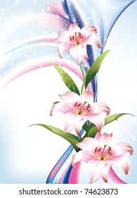 bella ilustración vectorial con flores