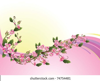 beautiful vector illustration with flowers