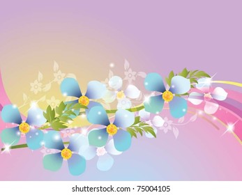 beautiful vector illustration with flowers