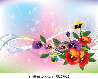 beautiful vector illustration with flowers