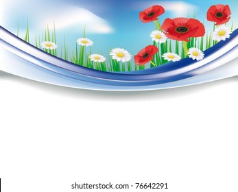 bella ilustración vectorial con flores