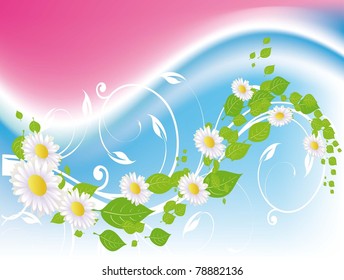 bella ilustración vectorial con flores