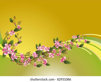beautiful vector illustration with flowers