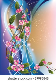 beautiful vector illustration with flowers