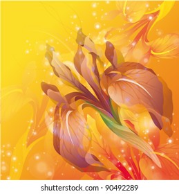 bella ilustración vectorial con flores