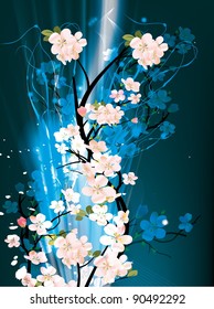 beautiful vector illustration with flowers