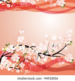 beautiful vector illustration with flowers