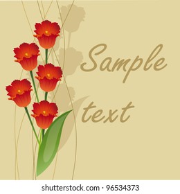 beautiful vector illustration with flowers