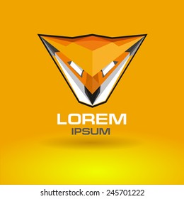 Beautiful vector illustration of a fox, logo, emblem