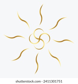 Beautiful vector illustration gold gradient