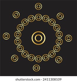 Beautiful vector illustration gold gradient