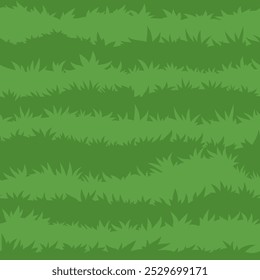 Hermosa Ilustración vectorial con textura de hierba plana verde