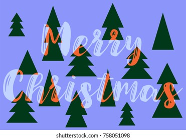 Beautiful vector illustration. Happy New Year and Merry Christmas greeting cards.