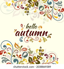 beautiful vector illustration. Hello, Autumn