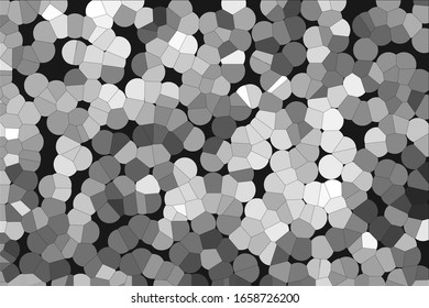 Hermosa ilustración vectorial de un color gris de textura abstracta de mosaico horizontal sobre un fondo blanco
