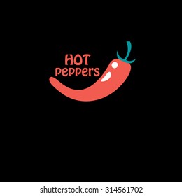 Beautiful vector illustration icon hot red pepper