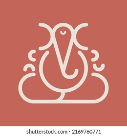 beautiful vector illustration of lord Ganesha for logo and icon