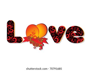 beautiful vector illustration of love