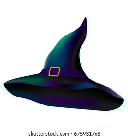 Beautiful vector illustration. Magic witch hat. Halloween